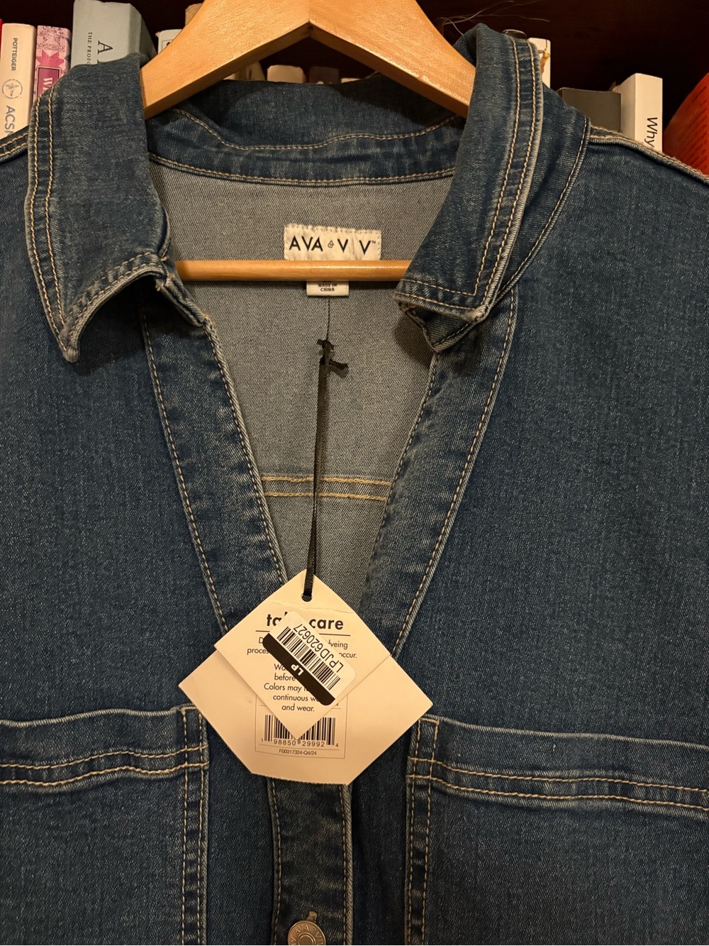 Ava & Viv Blue Denim Shirt Mini Romper SZ 2X NWT - Picture 5 of 12